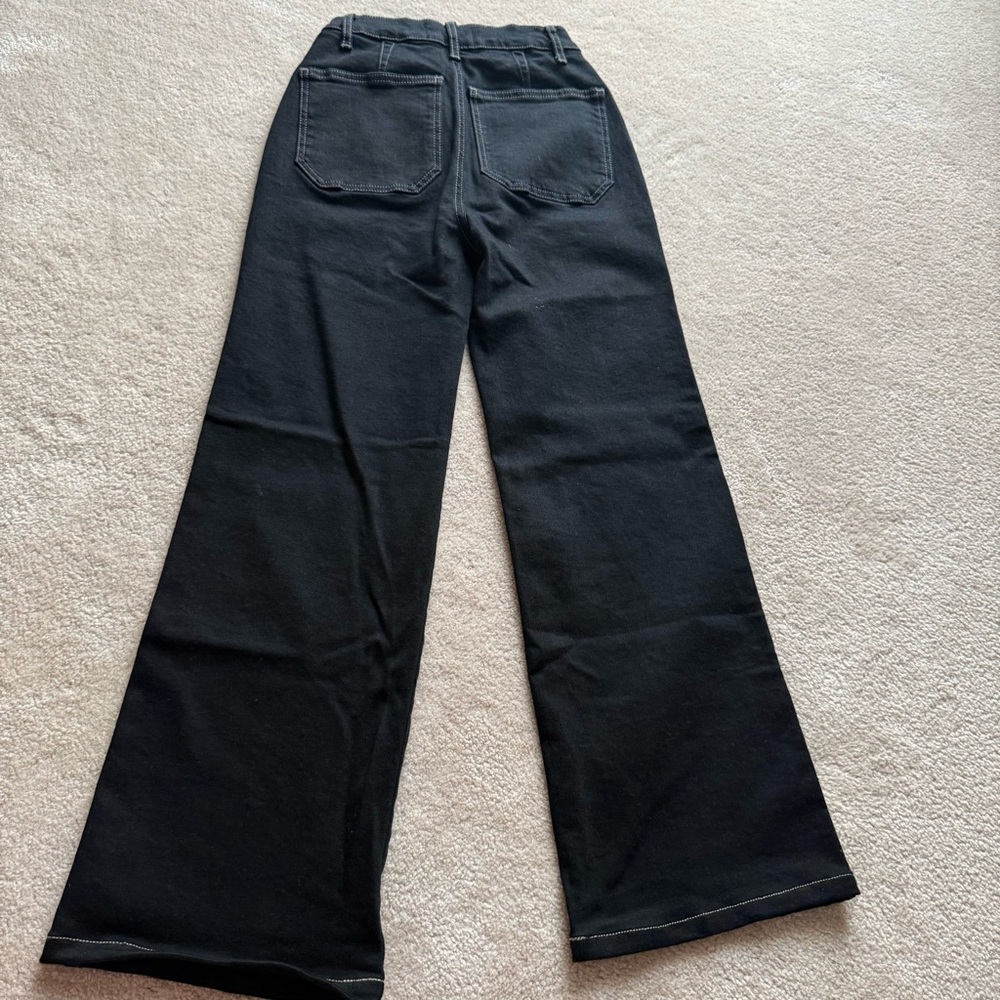 Reformation Alyssa High Rise Wide Leg Long Jeans in black - size 24 - Picture 6 of 8